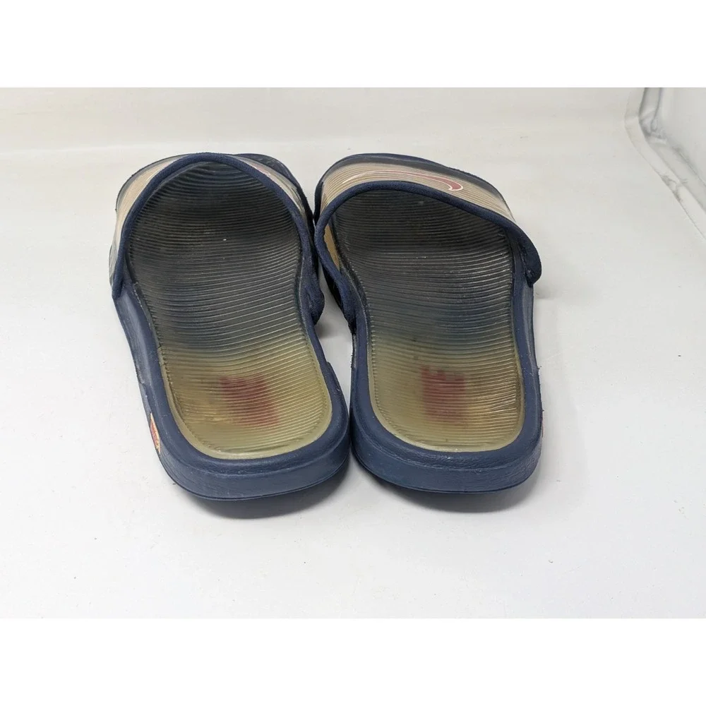 Vintage Nike Slide Sandals Men's Size 13 90s Y2K Blue Brown